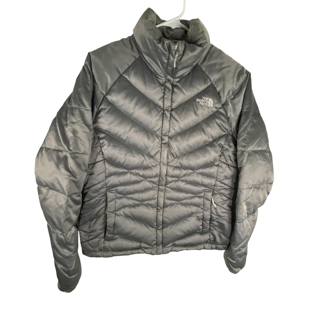 The North Face Aconcagua 550 Fill Puffer Jacket Womens Medium Gray Down Quilted
